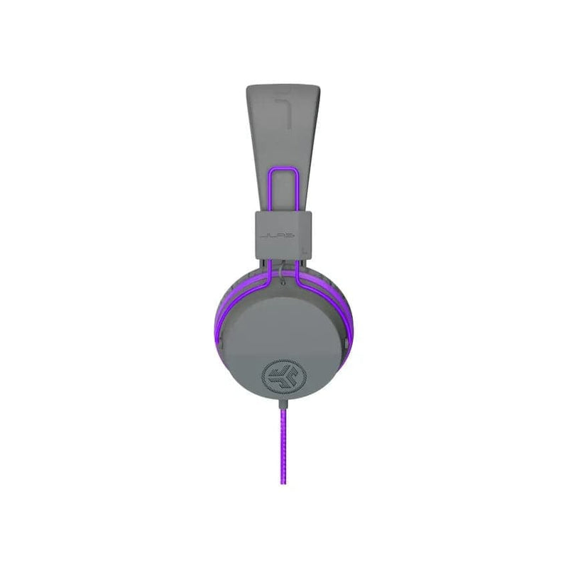 JLAB Jbuddies Studio On-ear Kids Headphones - Graphite / Purple.