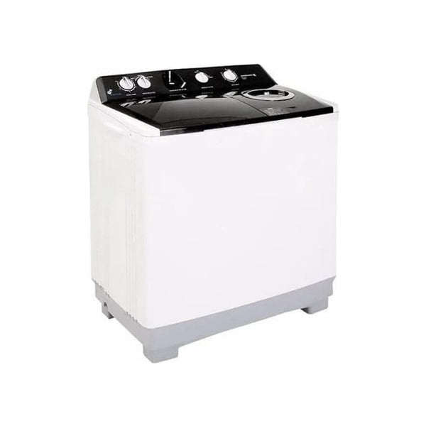 Kelvinator 14.5kg Twin Tub Washing Machine - White With Black Lid.