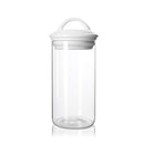 Storage Jar 1300ml CL White Lid.