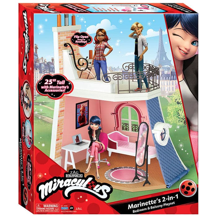 Miraculous 2 in 1 Balcony & Bedroom Playset