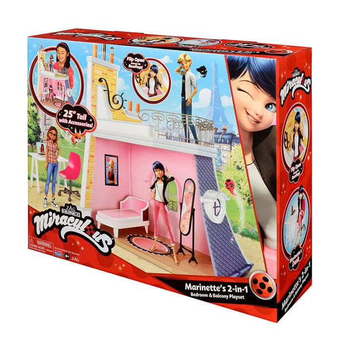 Miraculous 2 in 1 Balcony & Bedroom Playset