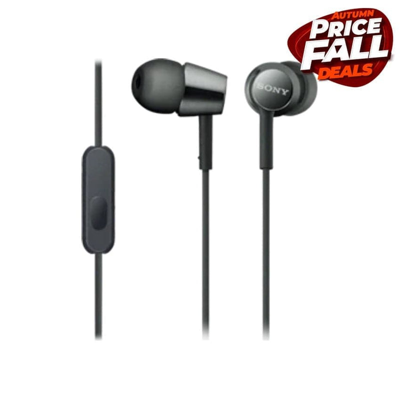 Sony Mdr-ex155ap In Ear Headphones With Mic - Black.