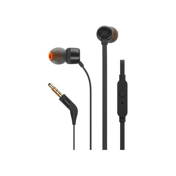 JBL Tune 110 In Ear Headphone + Mic - Black.