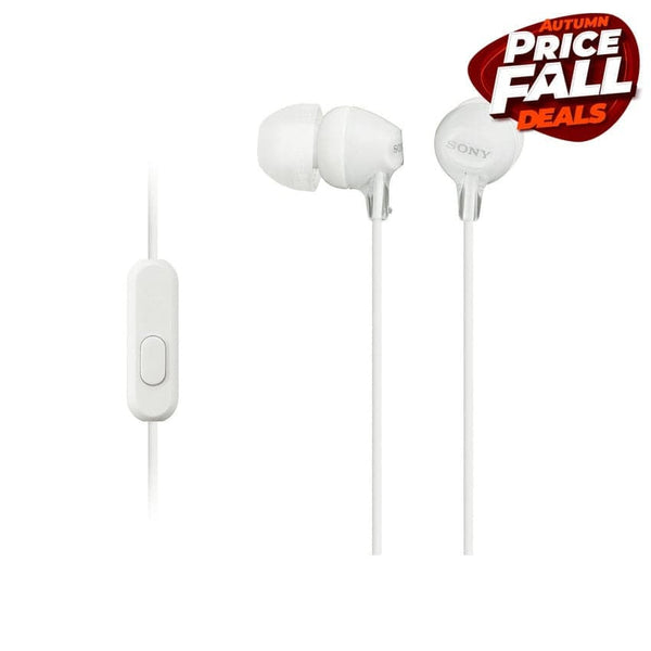 Sony Mdr-ex15ap Inear Earphone With Mic - White.