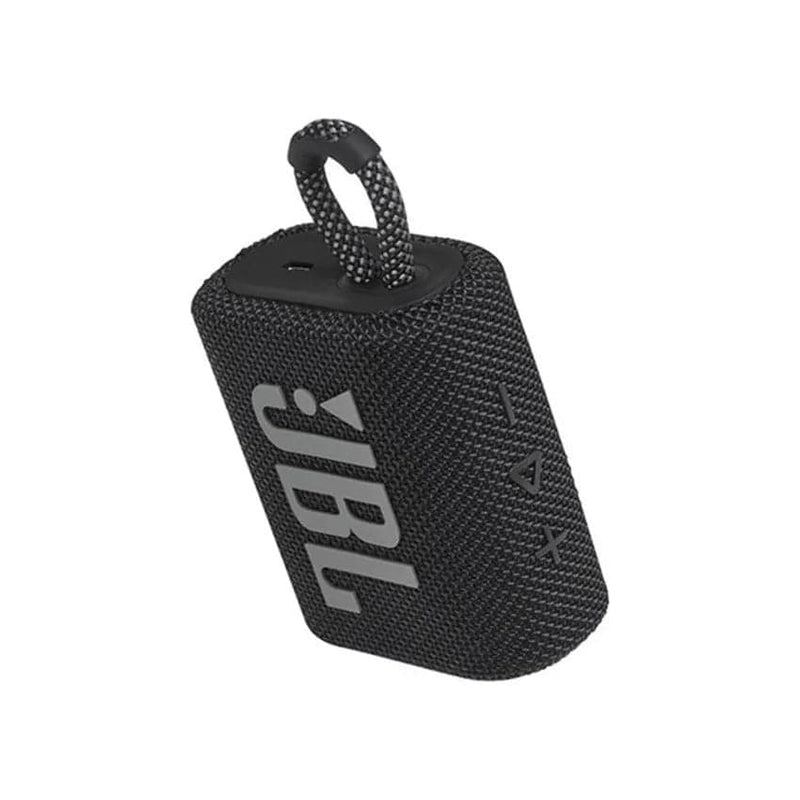JBL Go 3 Portable Waterproof Bluetooth Speaker - Black.
