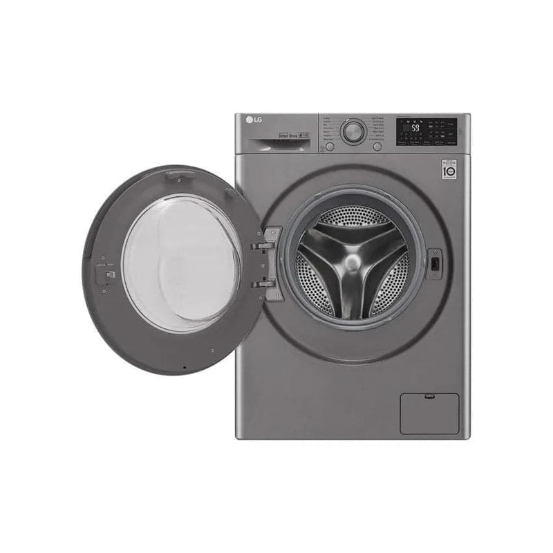 LG 9kg Inverter Direct Drive Front Loader Washing Machine - Silver.