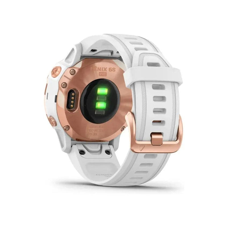 Garmin Fēnix® 6s Pro 42mm Standard Edition - Rose Gold-tone With White Band.