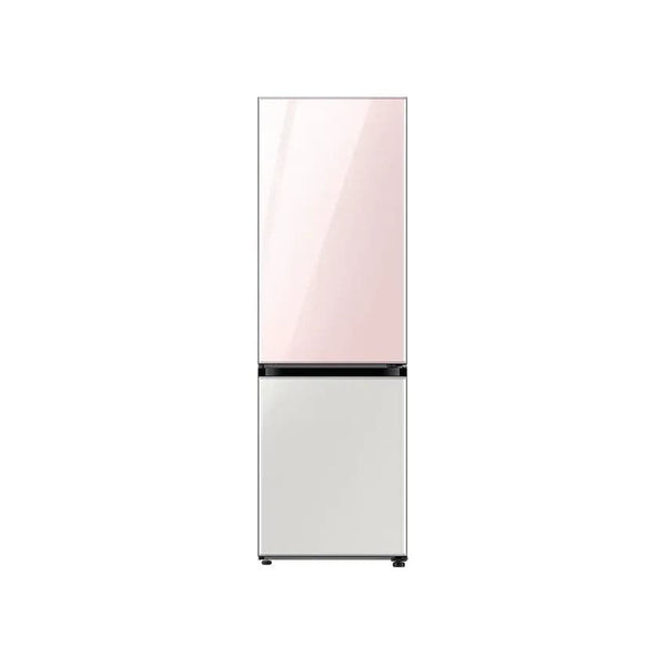 Samsung 328L Nett Bespoke Frost Free Top Fridge Bottom Freezer Combination Fridge - Glam Pink + Glam White.