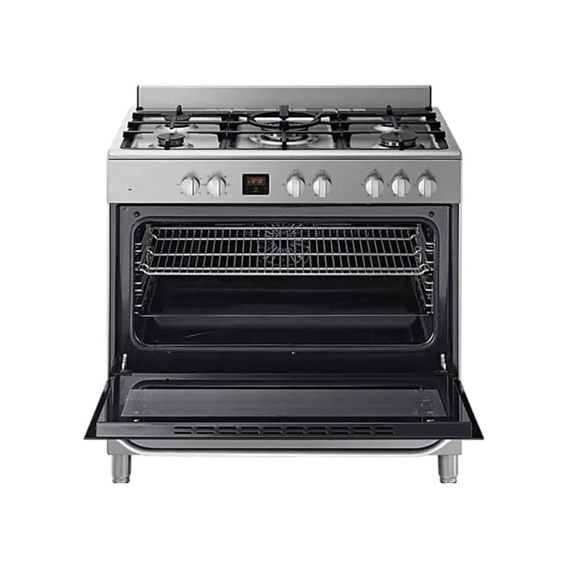 Samsung 95l 90 Cm 5 Gas Burner Cooker - Stainless Steel.