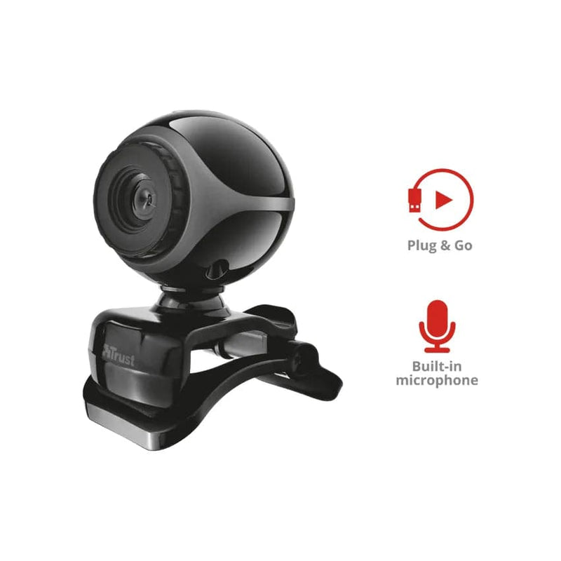 Trust Office Exis Webcam - Black / Silver.