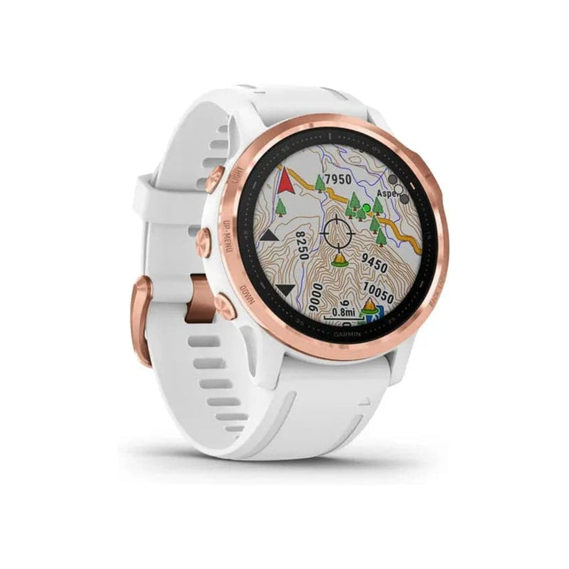 Garmin Fēnix® 6s Pro 42mm Standard Edition - Rose Gold-tone With White Band.