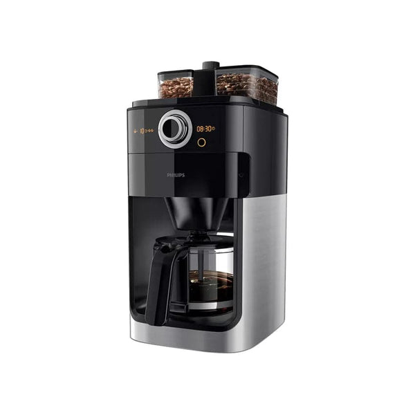 Philips 1.2L Grind & Brew Coffee Maker - Black/silver.