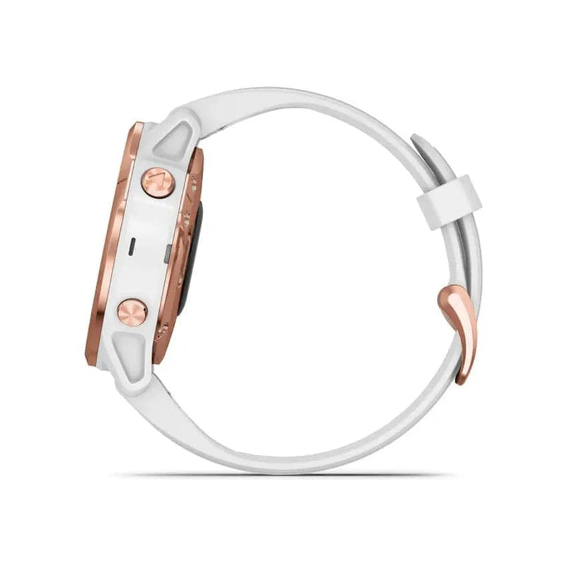 Garmin Fēnix® 6s Pro 42mm Standard Edition - Rose Gold-tone With White Band.