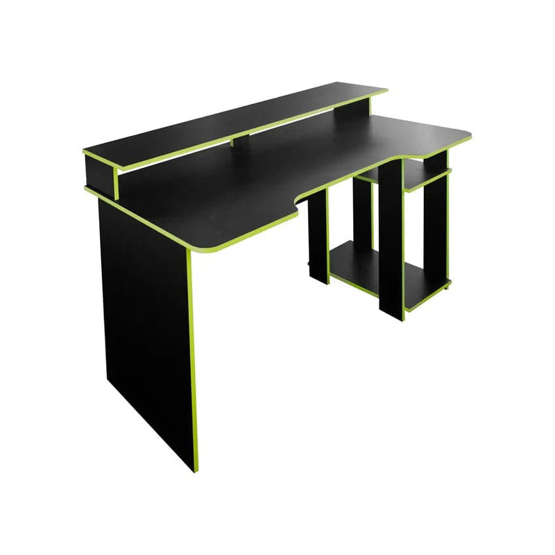 Linx Gaming Monitor Desk - Black / Green.