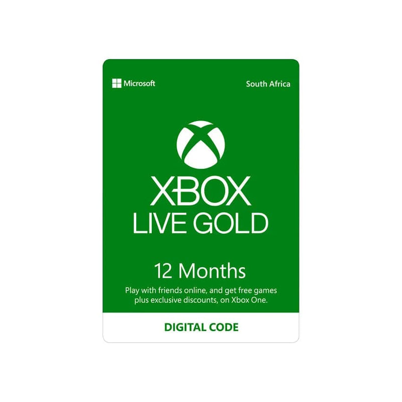 Microsoft Xbox Live Gold 12 Month Esd (Digital Code).