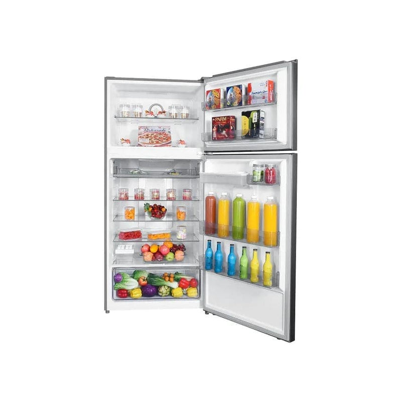 Defy 490L Top Mounted Freezer Fridge - Stainless Steel.