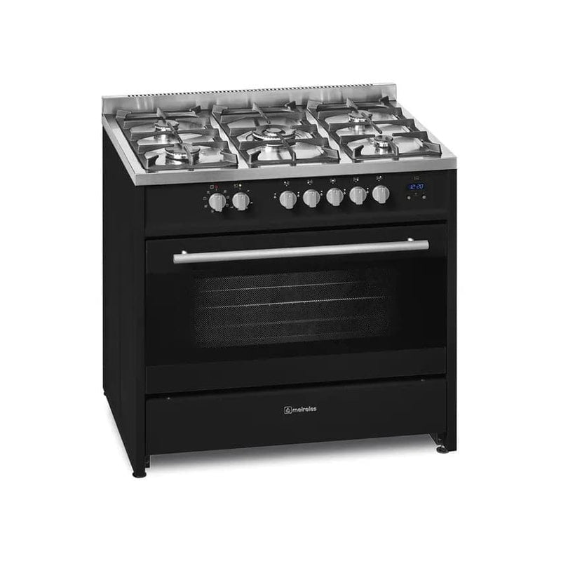 Meireles 90cm Freestanding Gas Gas Stove - Black.