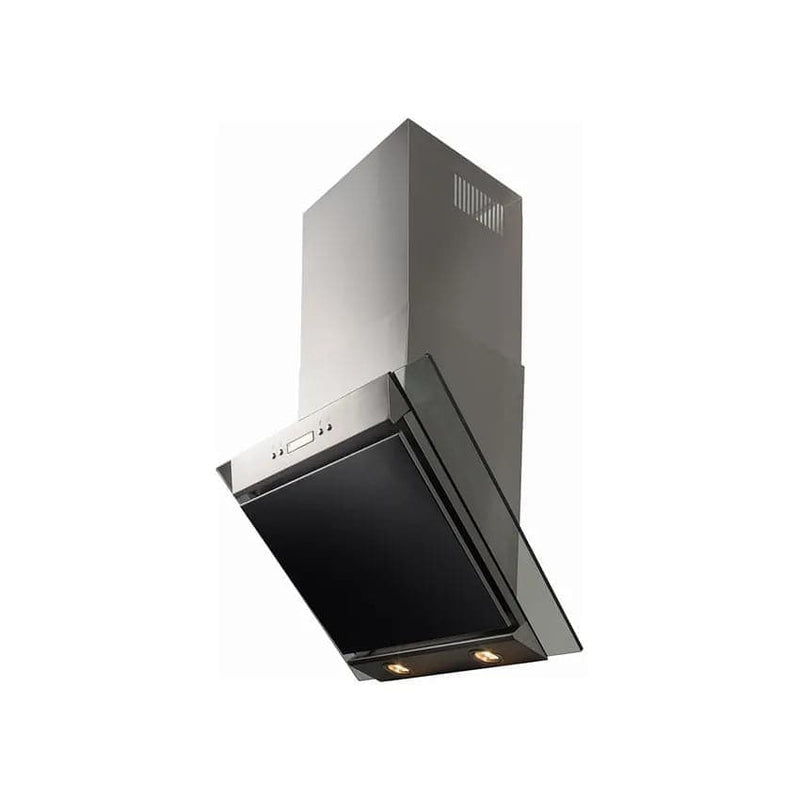 Falco 60cm 45 Degrees Glass Chimney Extractor - Stainless Steel.