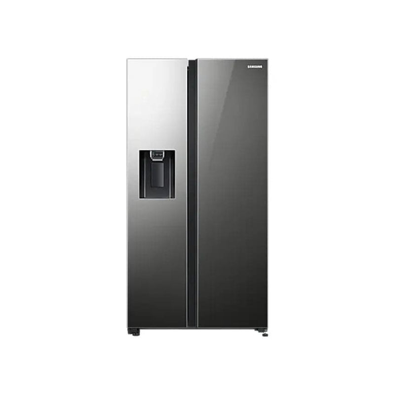 Samsung 617L Side By Side Fridge With Auto Icemaker & Dispenser - Mirror Black.