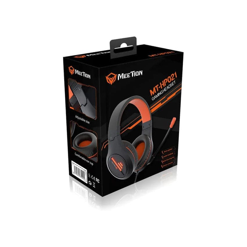 Meetion Hp021 3.5mm Gaming Headset + Usb - Black & Orange.