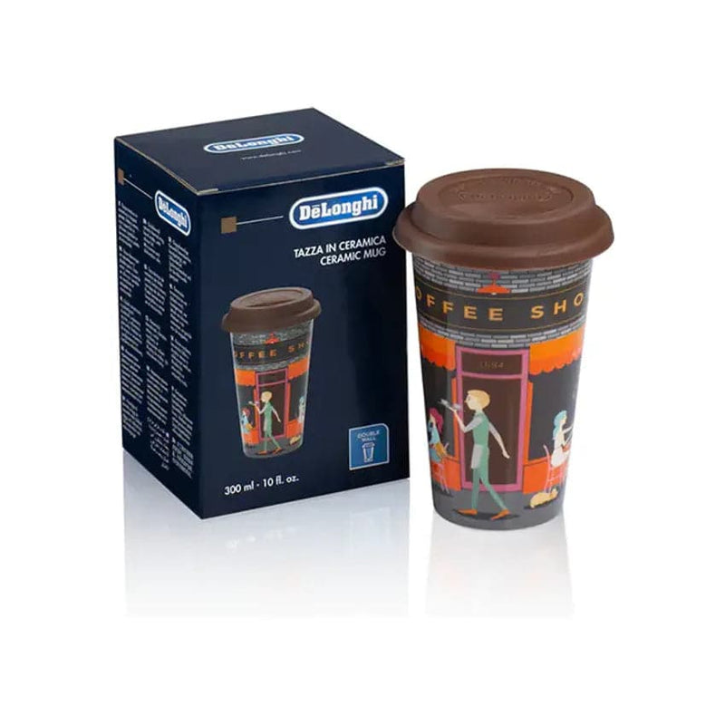 De'longhi Coffee Shop Ceramic Travel Mug.