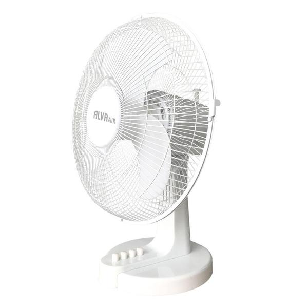 Alva Air 30cm Plastic Desk Fan White