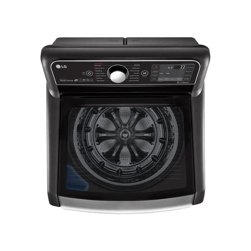 LG 24kg Top Loader Washing Machine - Black Stainless.