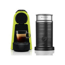 Nespresso Essenza Bundle 1450w Mini Automatic Espresso Machine With Aeroccino Milk Frother - Lime Green + Free Coffee Voucher.
