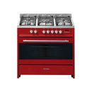 Meireles 90cm Freestanding Gas Electric Stove - Red.
