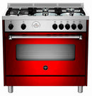 La Germania America 90cm Gas Hob & Electric Oven - Burgundy