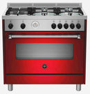 La Germania America 90cm Gas Hob & Gas Oven / Gas Grill - Burgundy