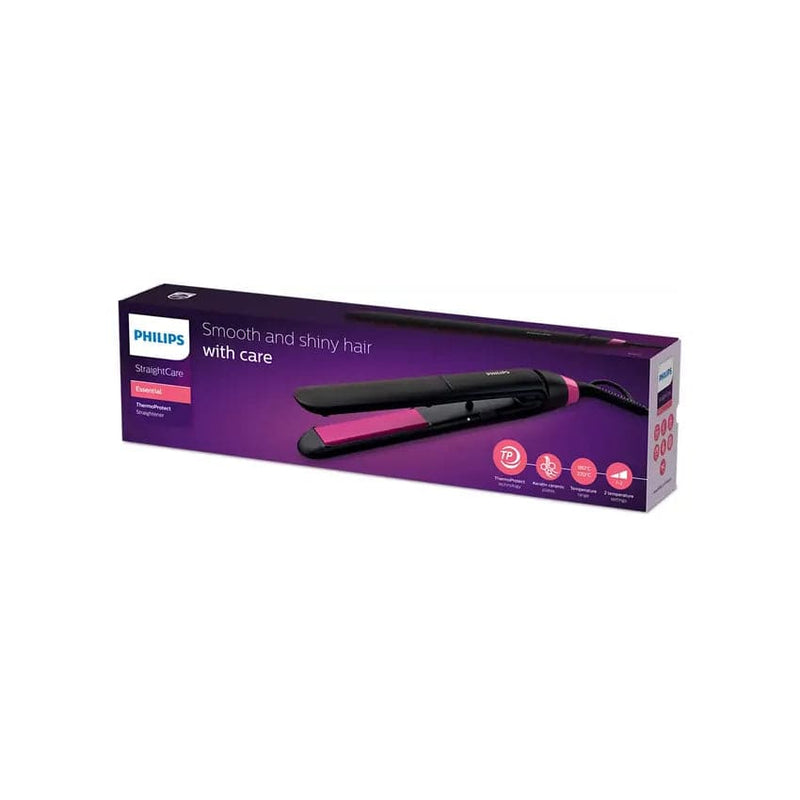 Philips Straightcare Essential Thermoprotect Straightener - Black/pink.