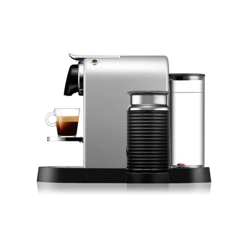 Nespresso Citiz Automatic Espresso Machine With Aeroccino Milk Frother - Silver + Free Coffee Voucher.