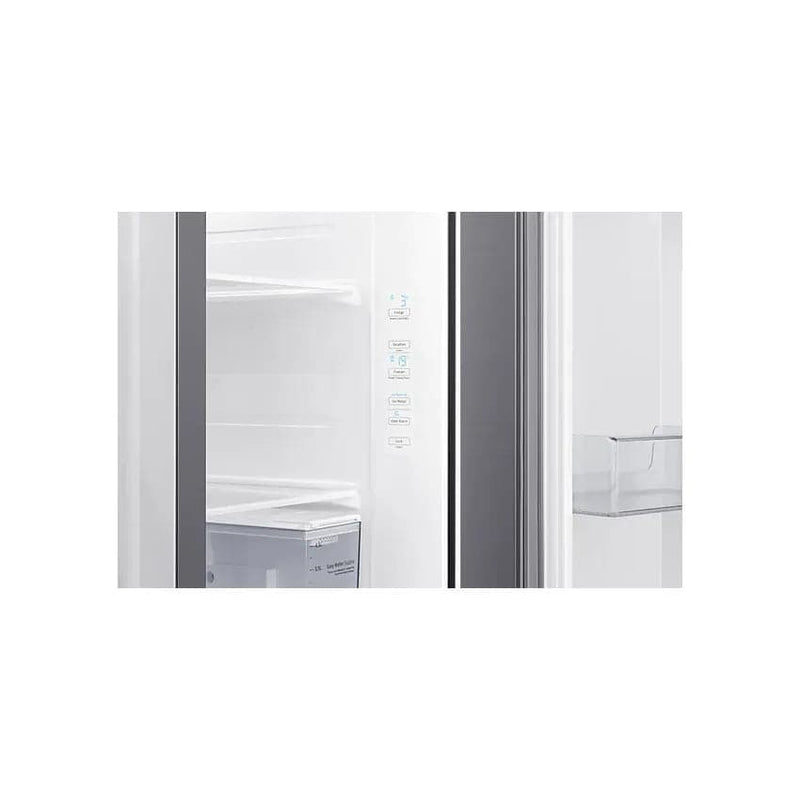 Samsung 617L 2 Door Frost Free Side By Side Fridge With Ice Dispenser - Gentle Silver.