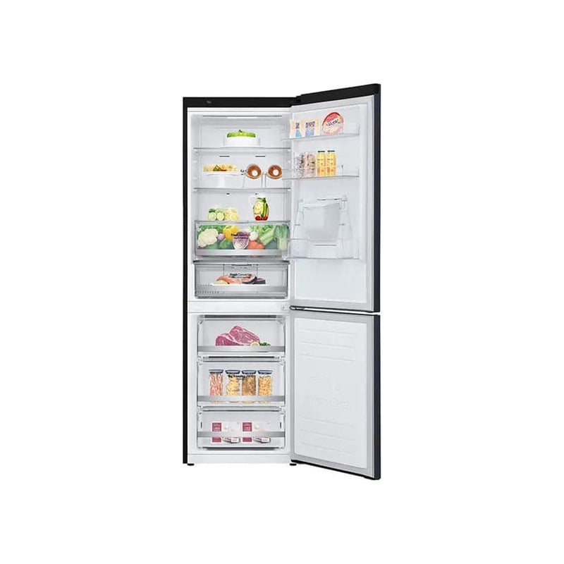 LG 373L Bottom Freezer Top Fridge - Matte Black.