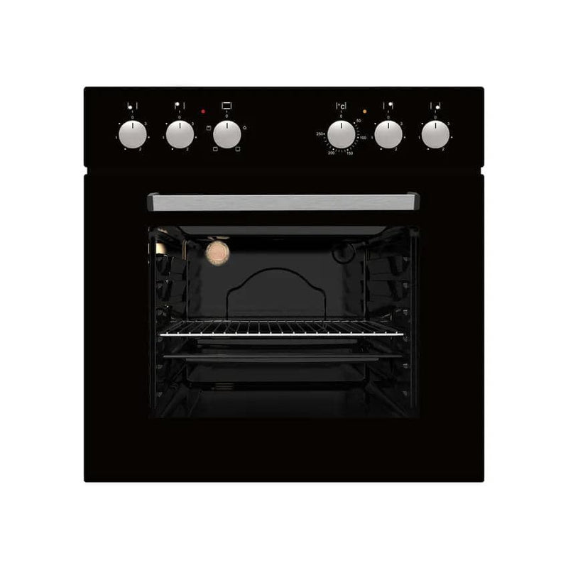 Falco 60cm Oven And Solid Hob Set - Black.