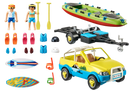 Beach Car with Canoe.