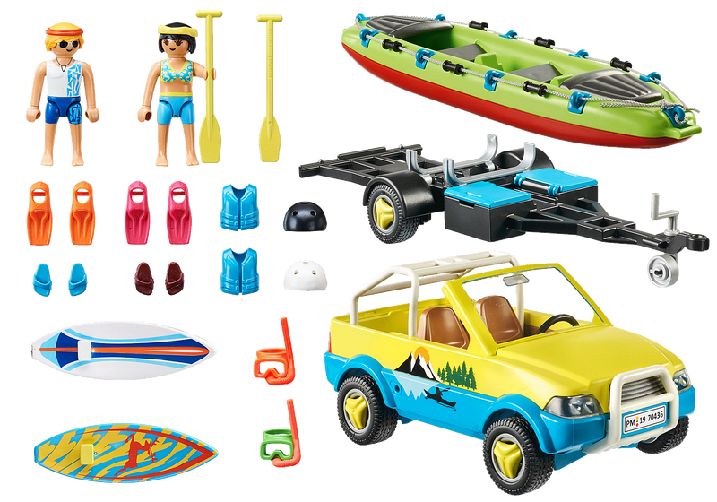 Beach Car with Canoe.