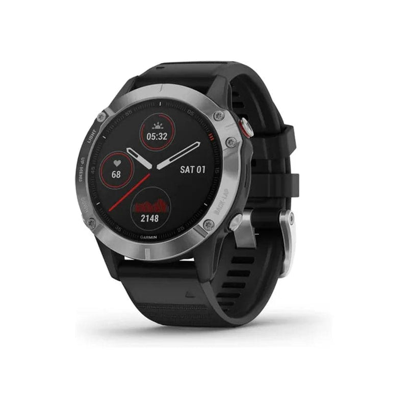 Garmin Fēnix® 6 47mm Standard Edition - Silver With Black Band.