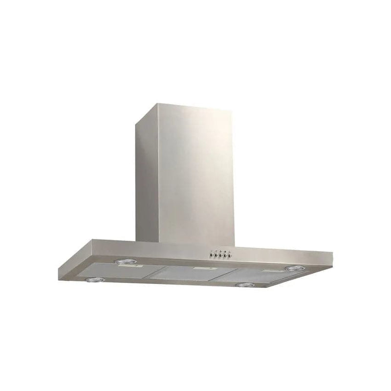 Falco 90cm Island Flat Extractor Fan - Stainless Steel.