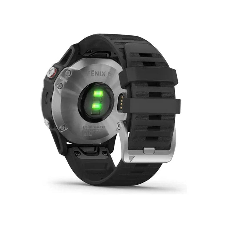 Garmin Fēnix® 6 47mm Standard Edition - Silver With Black Band.