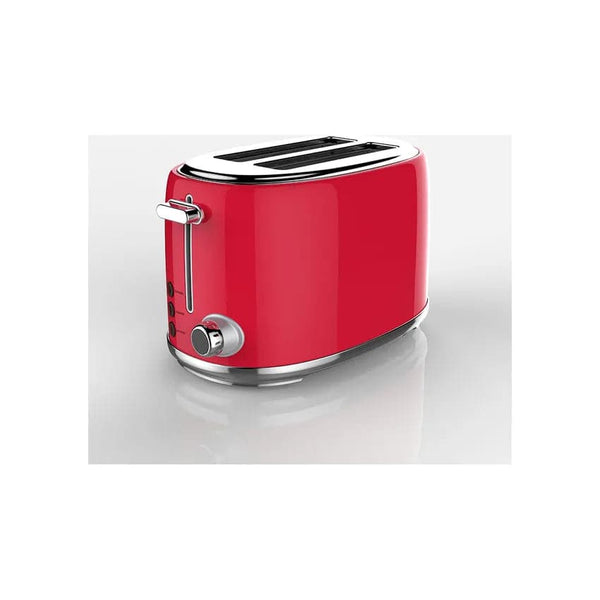 Swan 2 Slice Stainless Steel Toaster - Red.