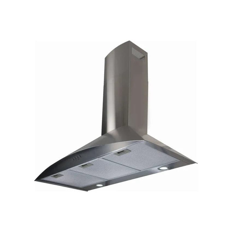 Falco 90cm Slant Side Chimney Extractor - Stainless Steel.