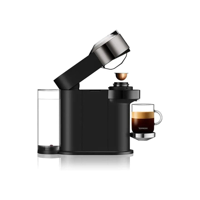 Nespresso Vertuo Coffee Machine - Dark Chrome + Free Coffee Voucher.