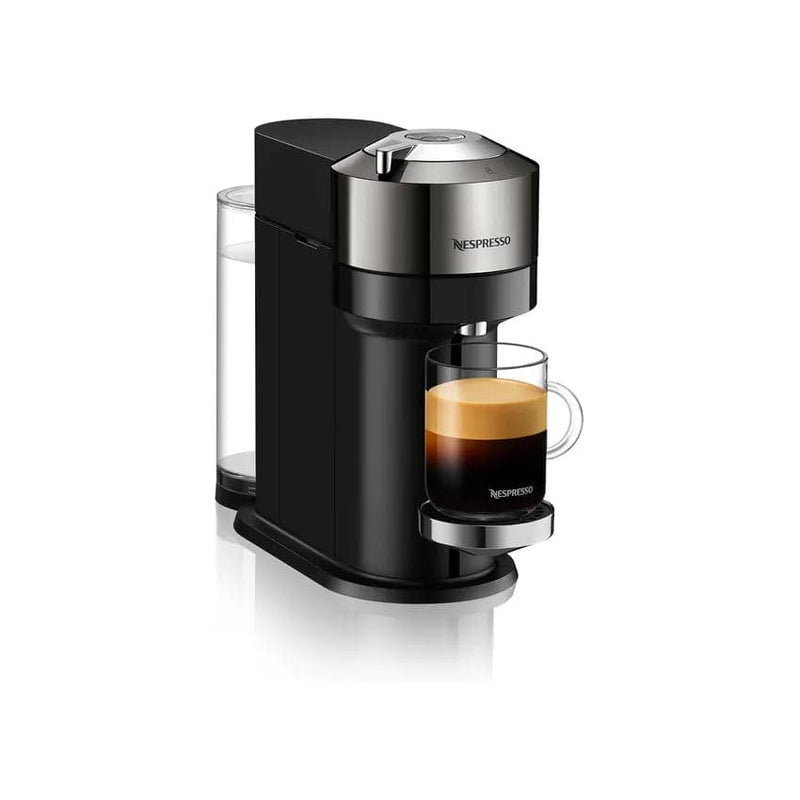 Nespresso Vertuo Coffee Machine - Dark Chrome + Free Coffee Voucher.