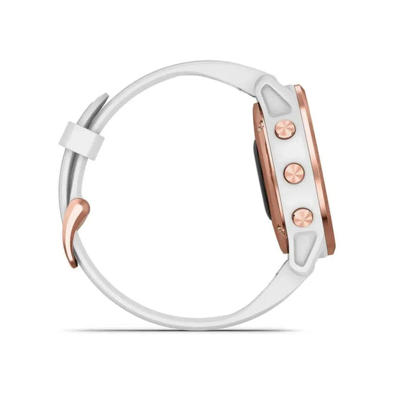 Garmin Fēnix® 6s Pro 42mm Standard Edition - Rose Gold-tone With White Band.