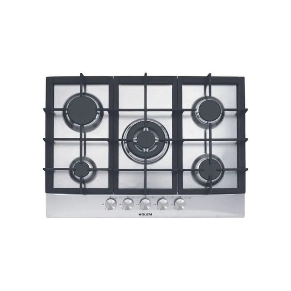 Glem 70cm Built-in Gas Hob - Stainless Steel.