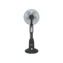 Alva Air 40cm Pedestal Mist Fan With Remote - Black.