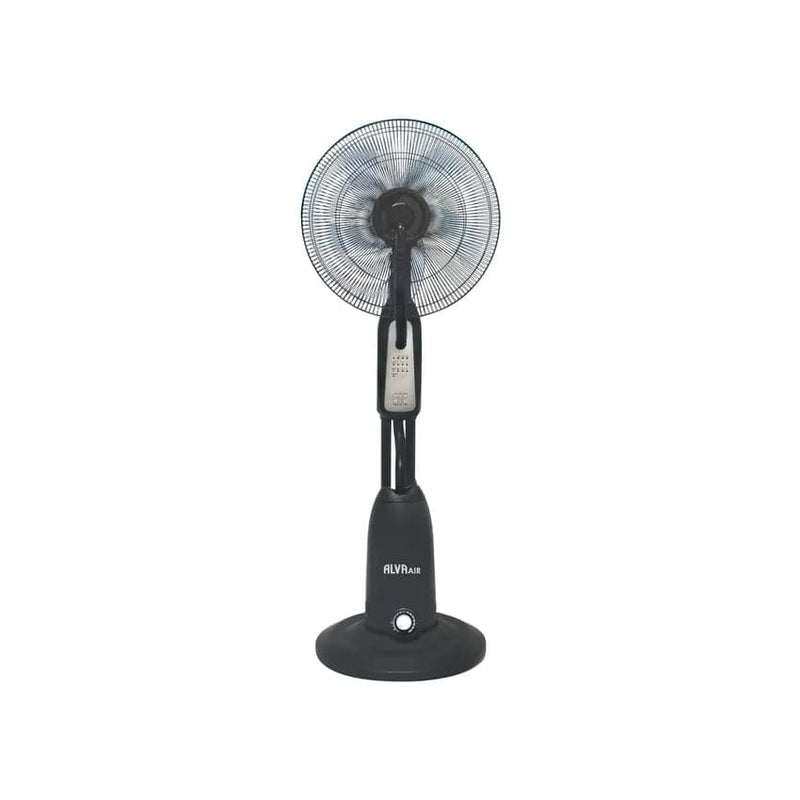 Alva Air 40cm Pedestal Mist Fan With Remote - Black.