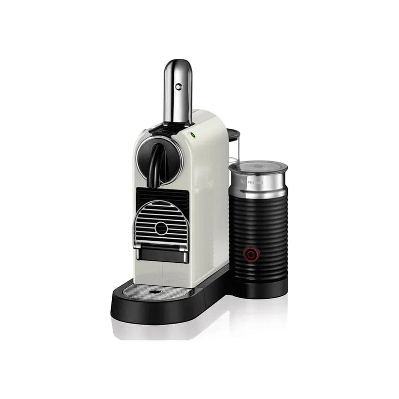 Nespresso Citiz Automatic Espresso Machine With Aeroccino Milk Frother - White + Free Coffee Voucher.